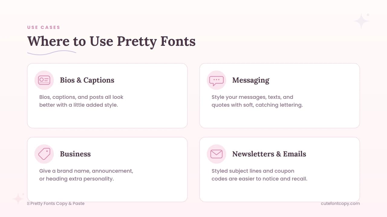 Where to Use Pretty Fonts